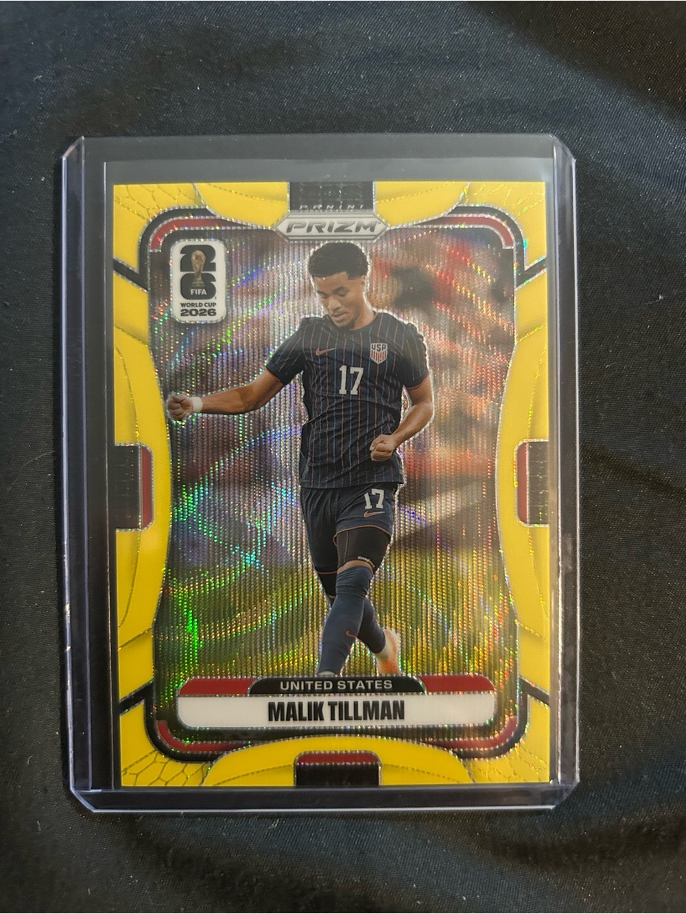 Panini Prizm Malik Tillman Yellow Prizm Soccer Card #019/180